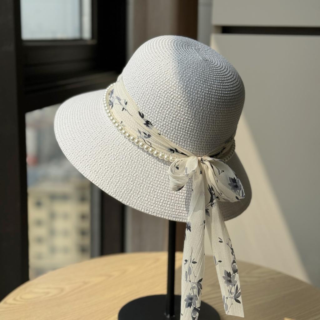 New Straw Hat Big Brim Sunshade Sun Protection Hat Women's Summer Outdoor Versatile Fashion Elegant Bow Sun Hat