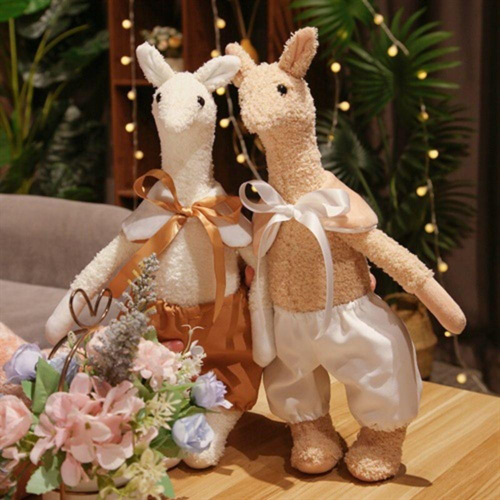 Interactive Stuffed Animal Giraffe Doll Handmade Children Stuffed Alpaca Doll  Birthday Parties