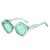  New Retro Irregular Polygon Cat Eye Sunglasses Women Green Red Shades UV400 Fashion Trending Men Sun Glasses
