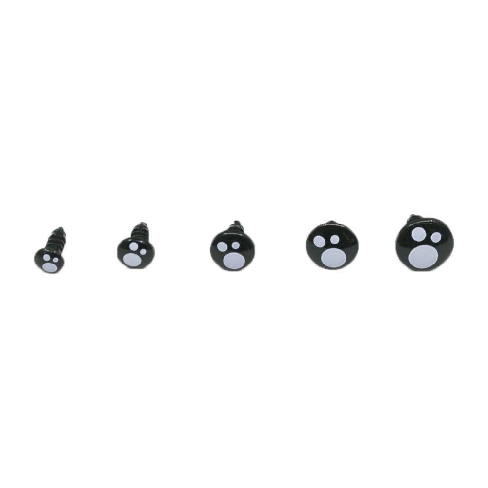 100pcs/box Oval Shape Plastic Safety Eyes Black Black Screw Eyes New Doll Bear Toys  For Toys