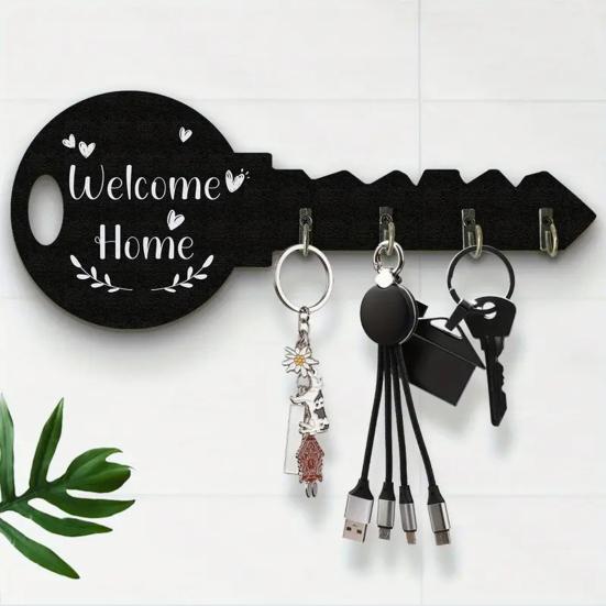 Key Hook With Strong Load-Bearing Capacity Bohemia Style Wall-Mounted Decorative Key Shape