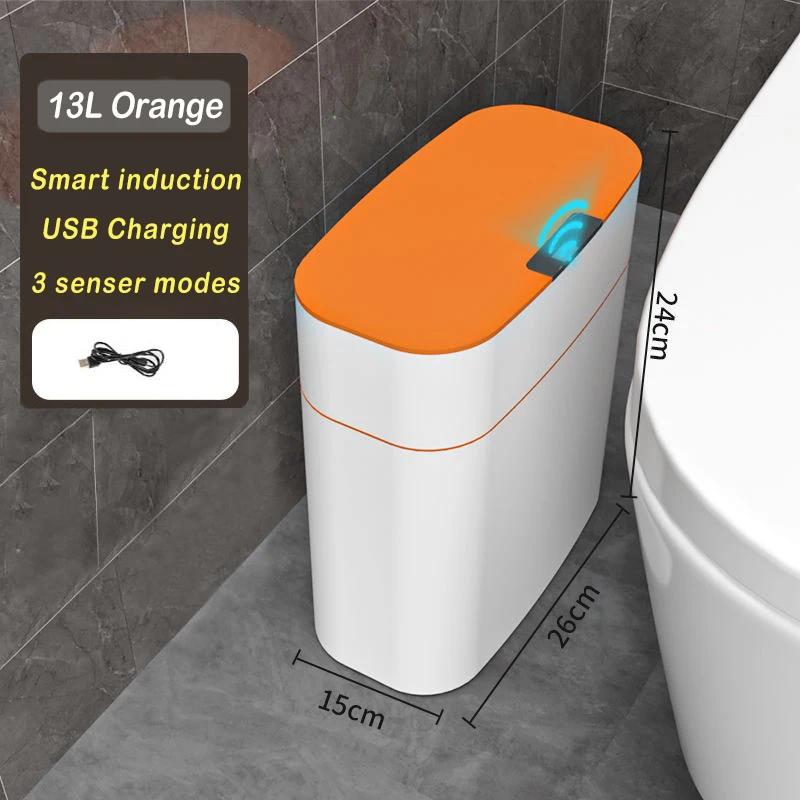 13L/16L Smart Trash Can Smart Sensor Electric Automatic Open and Close USB Waterproof with Sensor Smart Home Bathroom Toilet