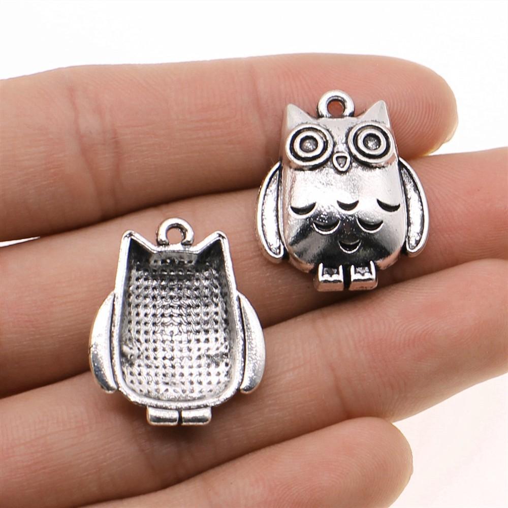 5pcs Charms Owls Antique Silver Color Owl Charms For Jewelry Making Charms Birds Jewelry Findings DIY