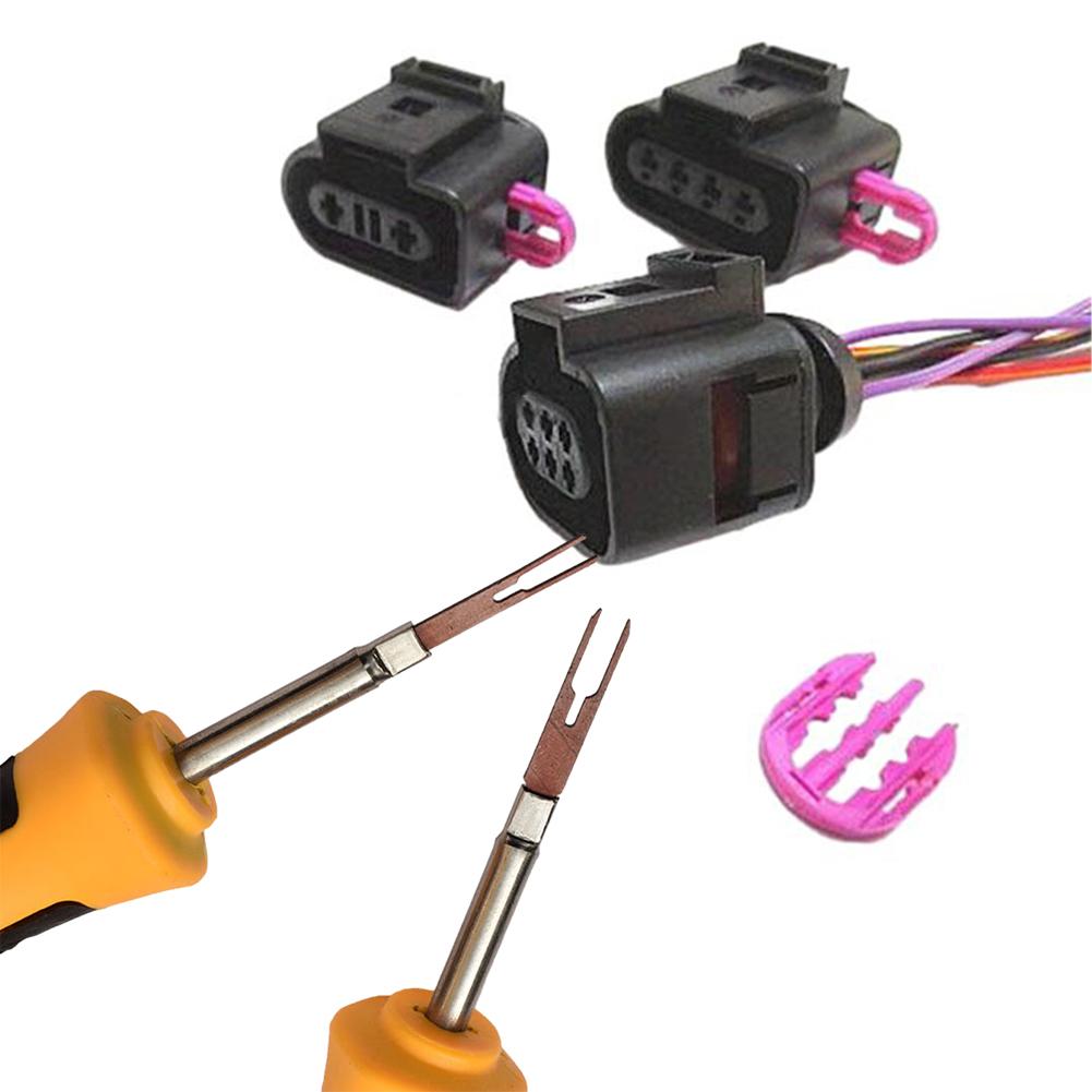 Auto Terminal Ausbauwerkzeug Elektrische Verkabelung Schlüsselstift Auszieher Abzieher 2mm 3mm Elektrischer Steckverbinder Auszieher Auswerfer