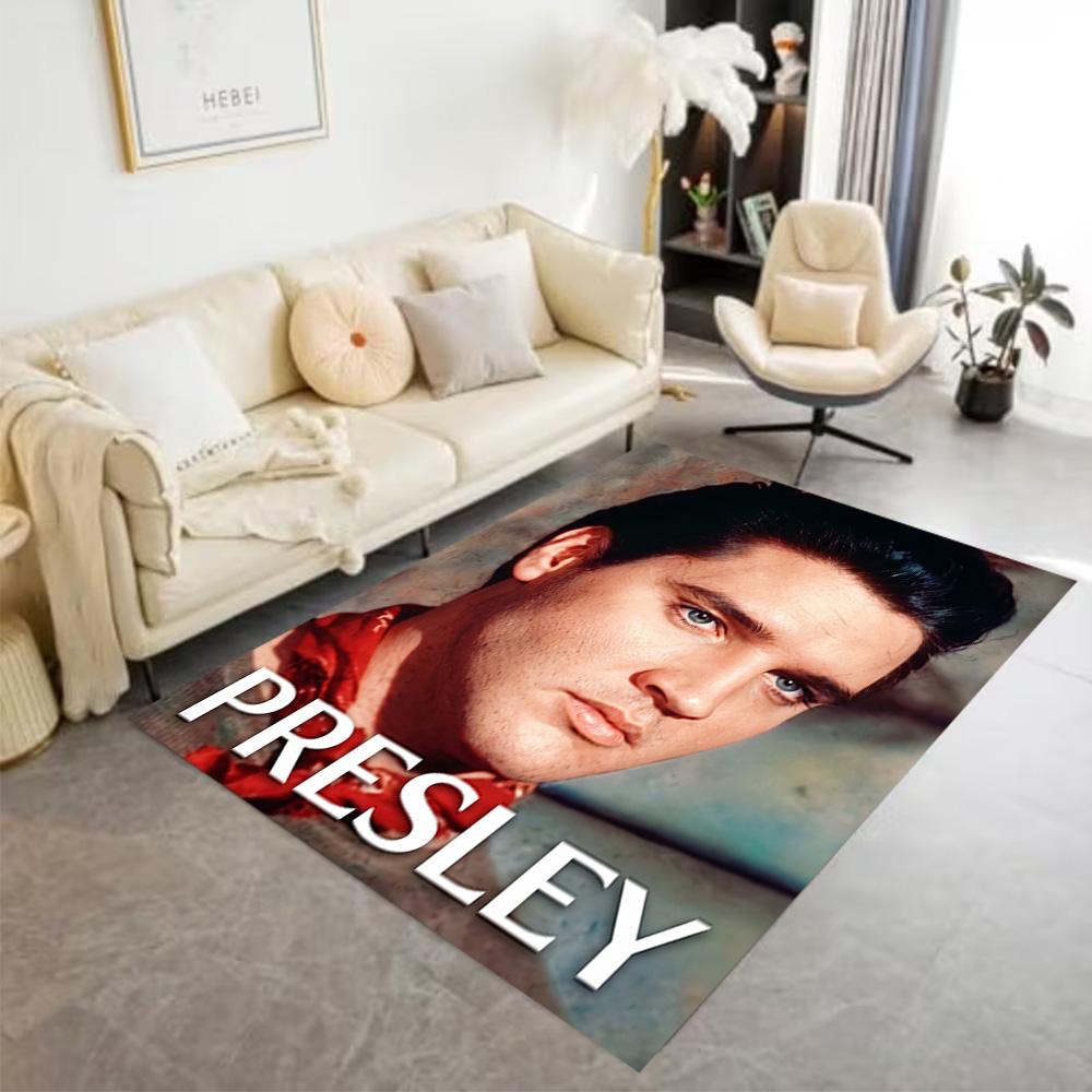 Elvis Presley Legend Area Rug Perfect for Study Room Entryway Kitchen Balcony Antislip Carpet Anime Office Decor Birthday/Christmas Gift