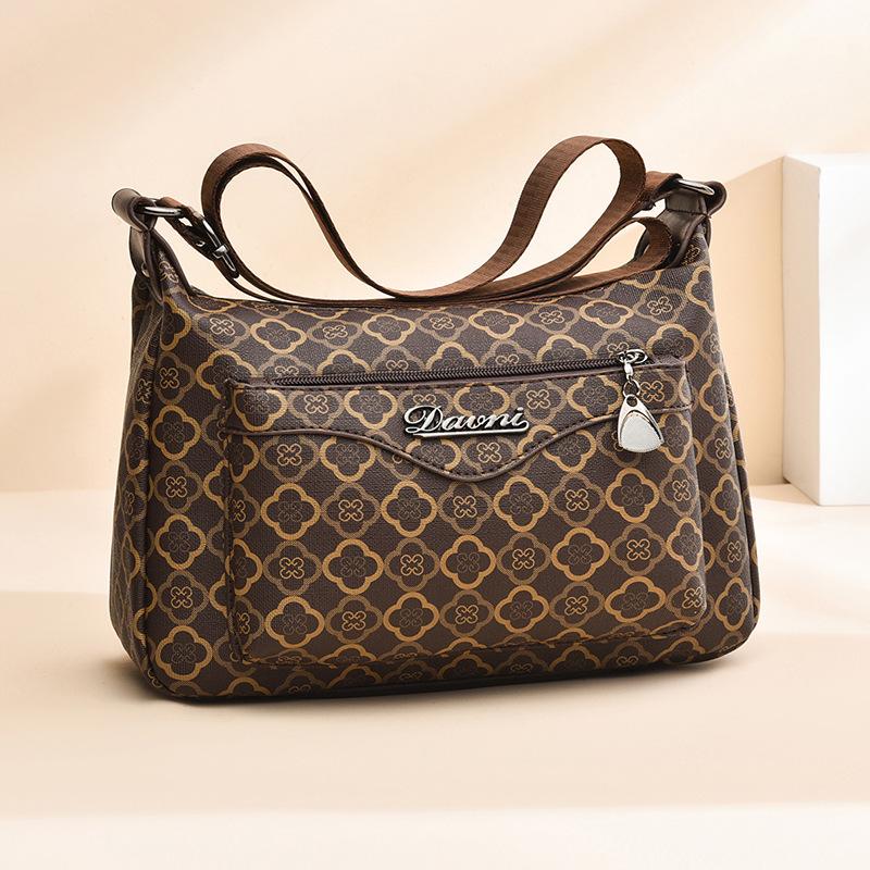 New flower material retro trend shoulder bag small square bag