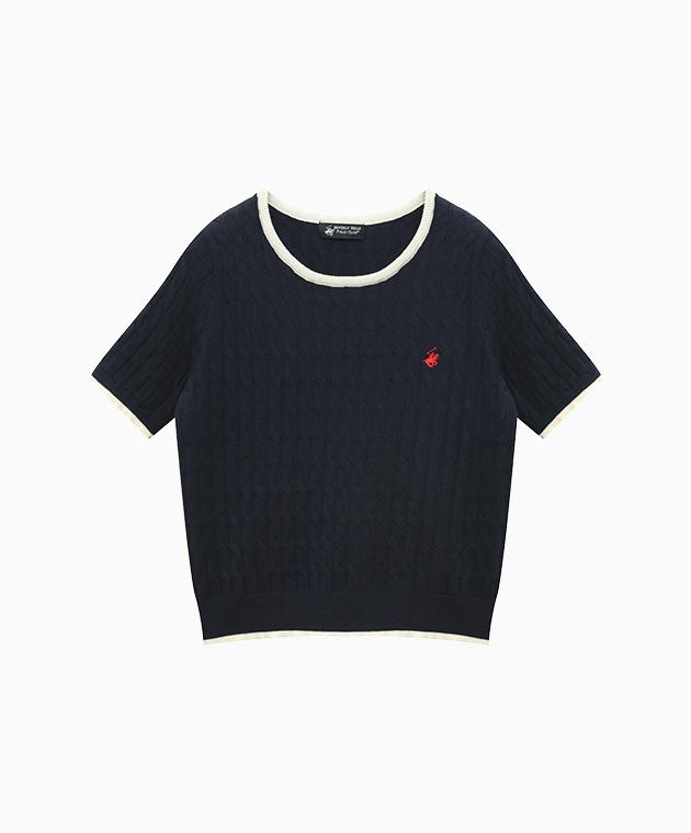 BHPOLOCLUB Women'S Point Line Cable Knit 7 Colors Tk016
