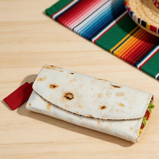 Burrito Geldbörse Kartenhalter Kunstleder Tortilla Tasche Lustige Taco Münzbörse Kartenorganizer Neuheit Geldbörse Geschenk für Tortilla Liebhaber