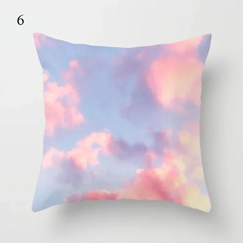 Pink Psychedelic Planet Cloud Decorative Pillowcase Car Ornaments Office Living Room Sofa Home Pillowcase