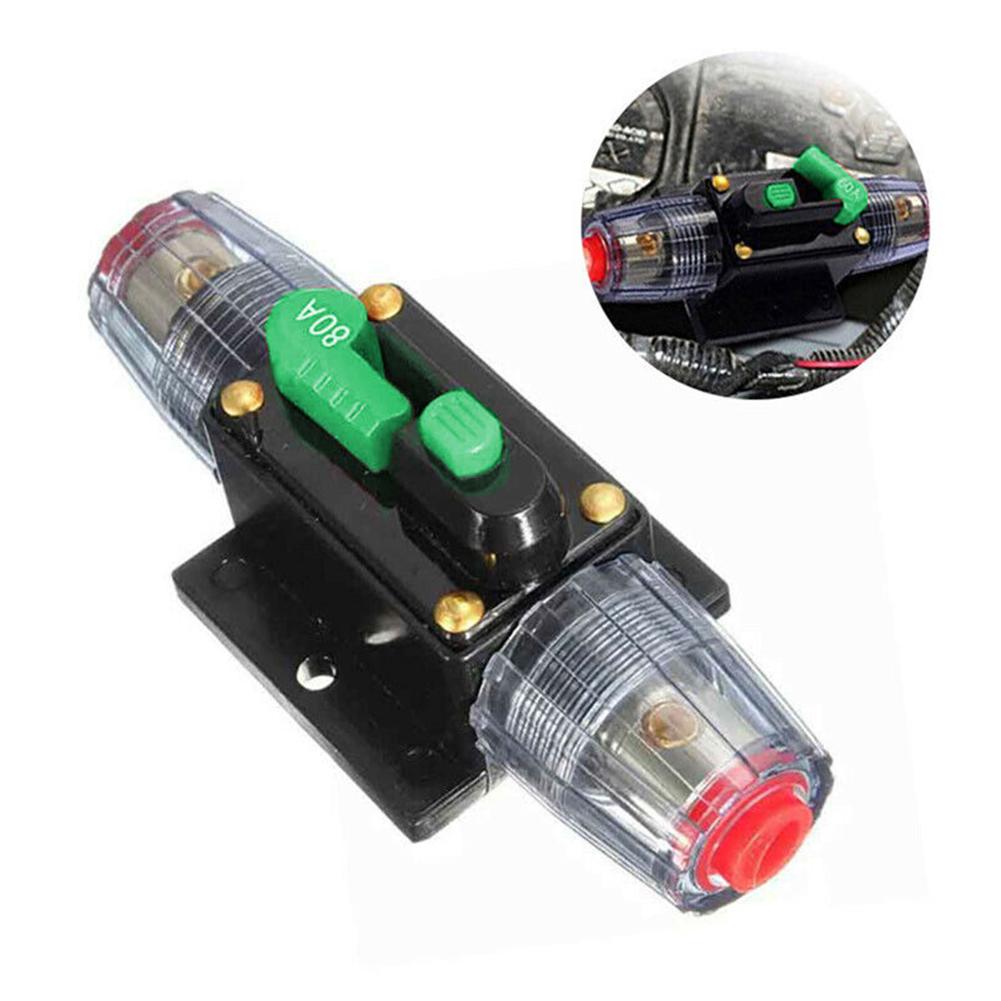10A-100A A Circuit Breaker Fuse Reset 12V-48V DC Car Boat Auto Circuit Breaker Waterproof Rubber Boots Disconnect Fuse Holders