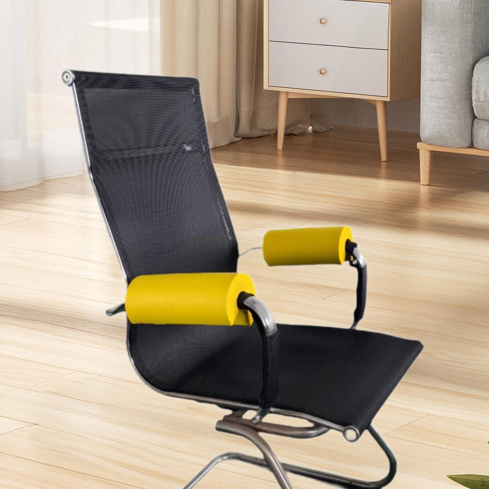 

2 шт. чехлы для подлокотников офисных кресел эластичные универсальные сменные жёлтый