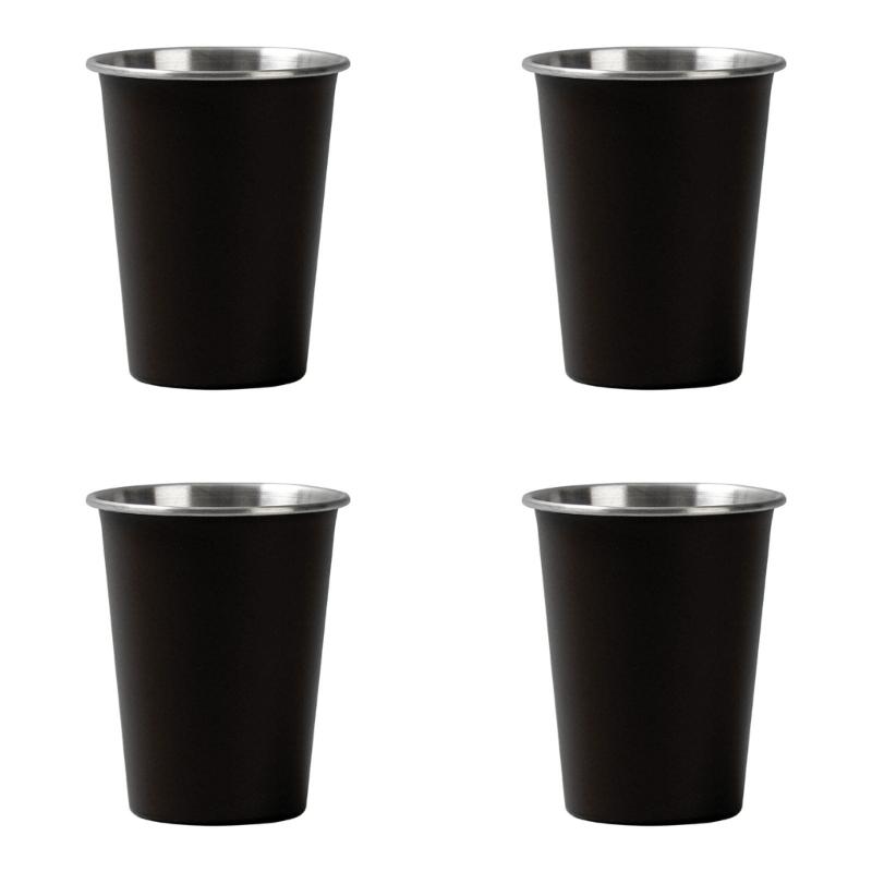 4pcs Stainless Steels Drinking Cups Outdoor Travel Cups 350ml Coffees Milk Beer Mug Stackable Camping Cup Enduring