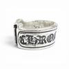 Great CHROME HEARTS Ring ring LG SCROLL LABEL Large scroll label Silver 925 mens Used