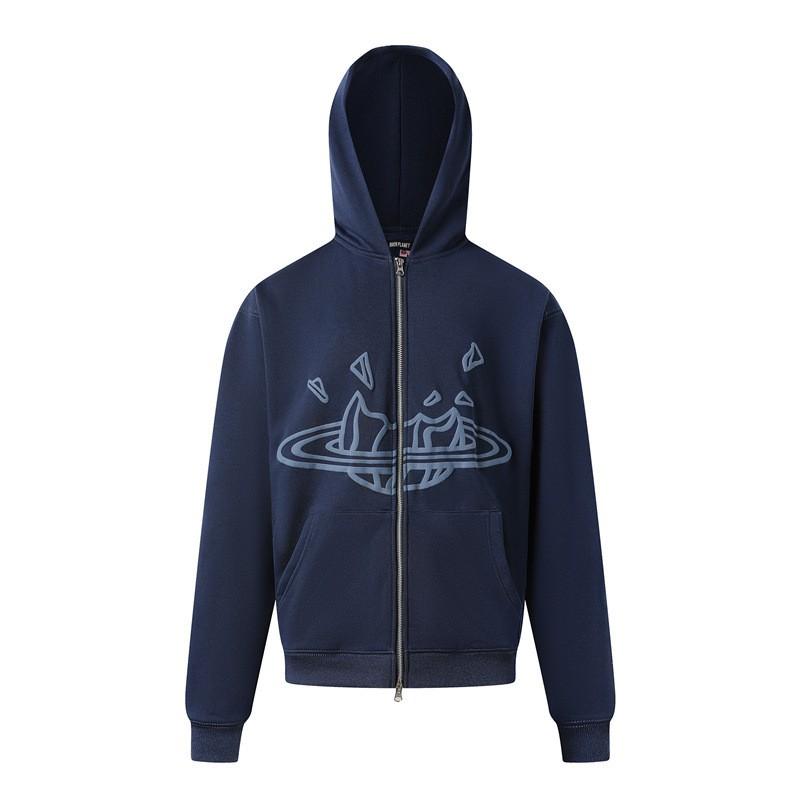 Broken Planet Hoodie Mens Oversized Streetwear Cotton Sweatshirt With Graphic Print 2025