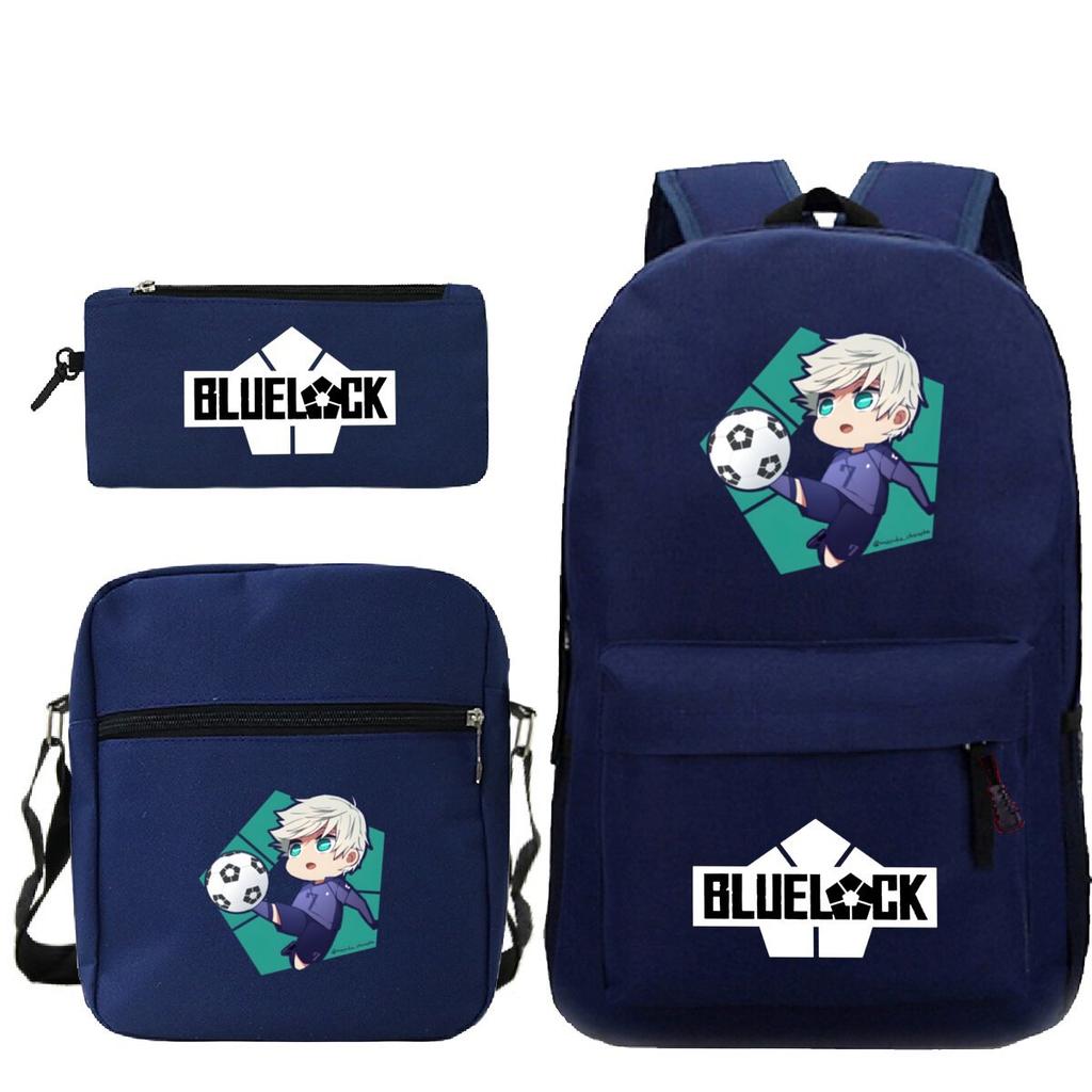 Japanese Cartoon Peripheral Printing Children'S Schoolbag, Primary And Secondary School Student Stationery Set, Shoulder Backpack Three-Piece Set
