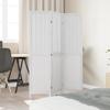 3 Piece Room Divider White Solid Paulownia Wood