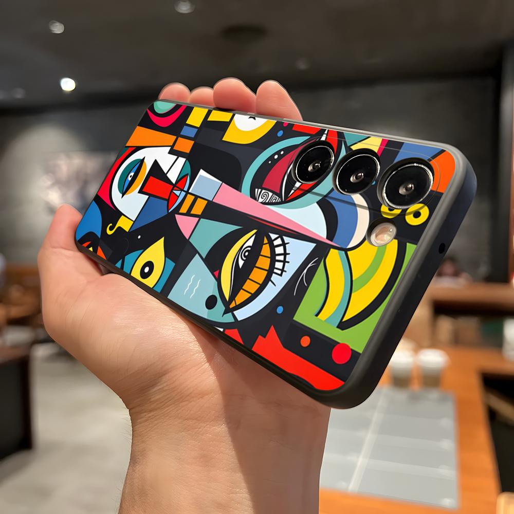 Picasso Abstract Art Phone Case For Samsung A56 A36 A26 A16 A15 A25 A35 A55 A14 A34 A24 A54 Black Soft Shell
