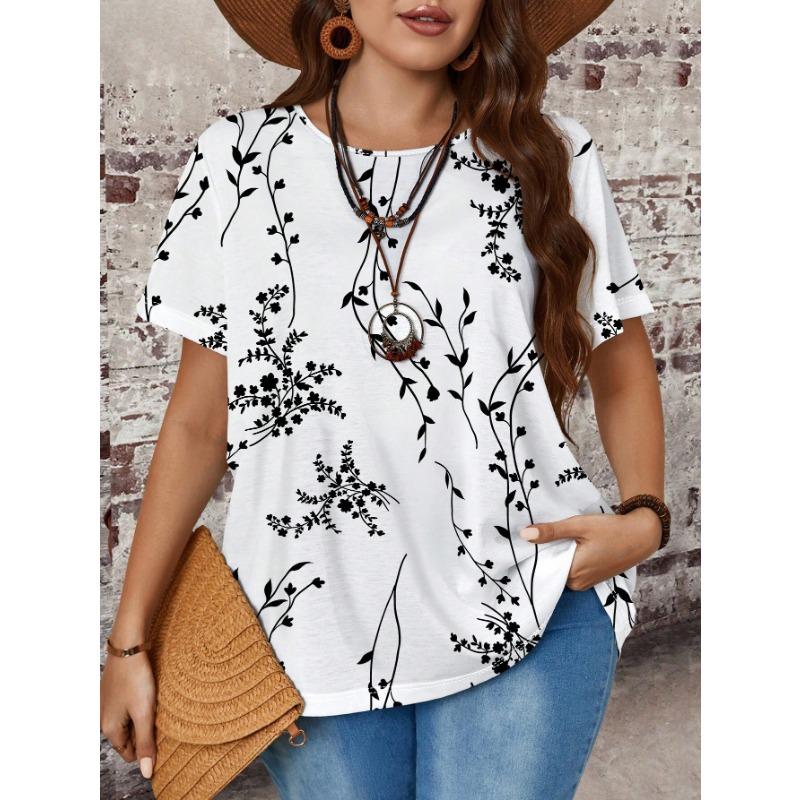 

Летние Минималистичные Футболки с Коротким Рукавом и Круглым Вырезом, Простые Графические Футболки, Женская Одежда, Модная Женская Футболка, Повседневная Женская Одежда 6XL