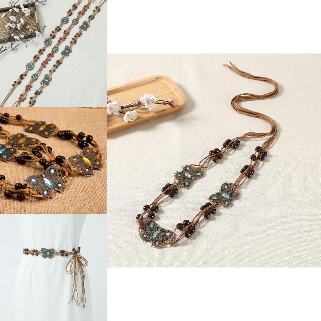 Catena Vita Bohemienne da Donna con Tessuto Intrecciato per Accessori Moda Casual Estivi