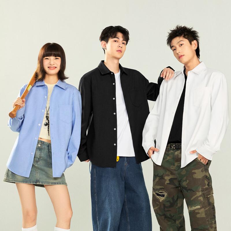MINISO Men's Fleece-Lined Relaxed Fit Casual Shirt Jacket