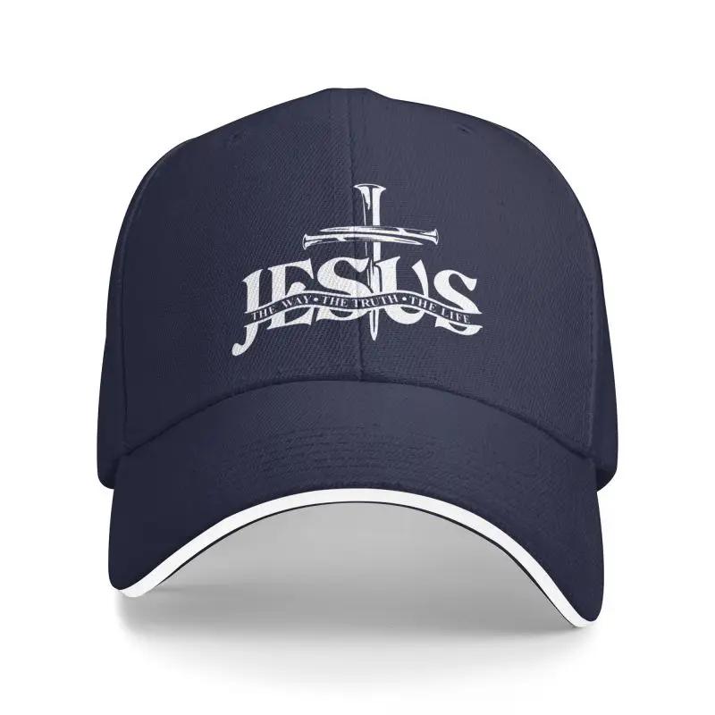 Jesus The Way The Truth The Life Baseball Cap Unisex Women Custom Adjustable Unisex Religion Cross Christian Faith Dad Hat Outdoor