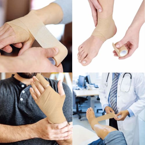 Self-Adhesive Bandage, 7.5cm X 4.5m, Flexible, Breathable, Elastic, Compression Bandage, Multifunctional, Home Use, Nonwoven Cohesive Bandage Wrap, At