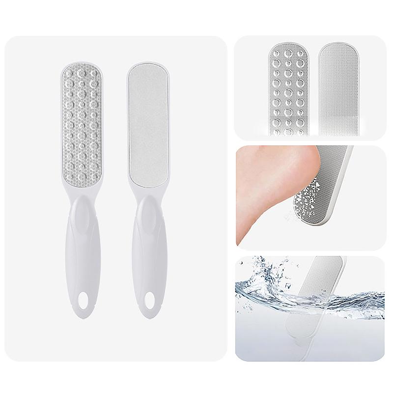 

Double-Sided Foot File Rasp Heel Grater Foot Rubbing Board Grind Stone Pedicure Foot Sole Scraping Heel Calluses Horny Foot Tool білий