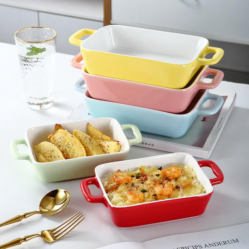 Ceramic Gratin Baking Dish with Double Handles