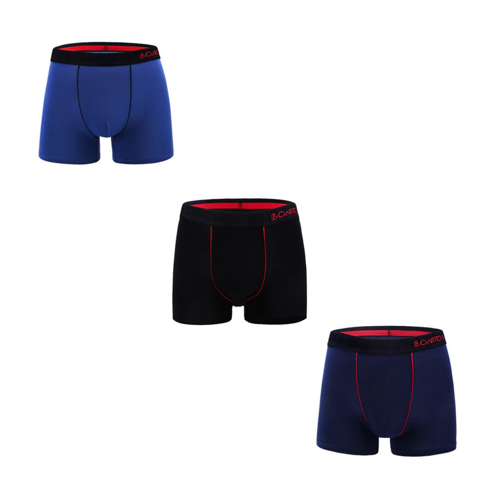 BONITOS 3ks sexy pánské kalhotky ventilační boxerky pro pánské spodky Bavlněné pánské spodní prádlo Značka