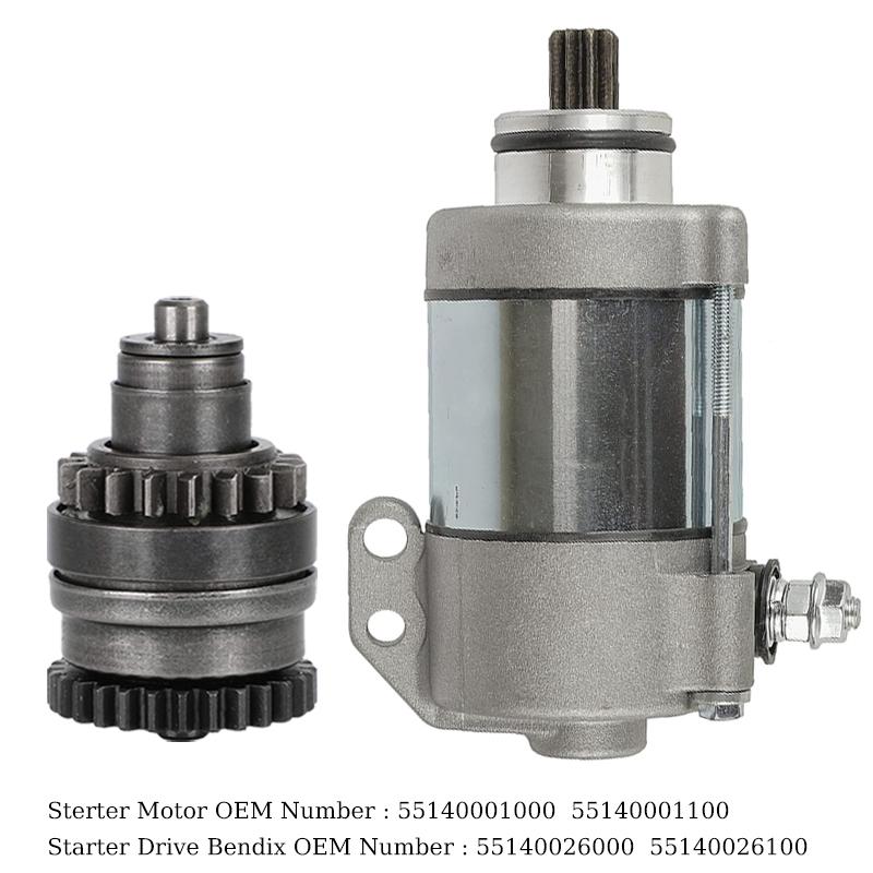 1 Set Motorcycle Starter Motor & Starter Drive Bendix Replacement For Husqvarna TE250 For KTM 250 300 XC XC-W EXC SIX DAYS 08-14 starter motor set