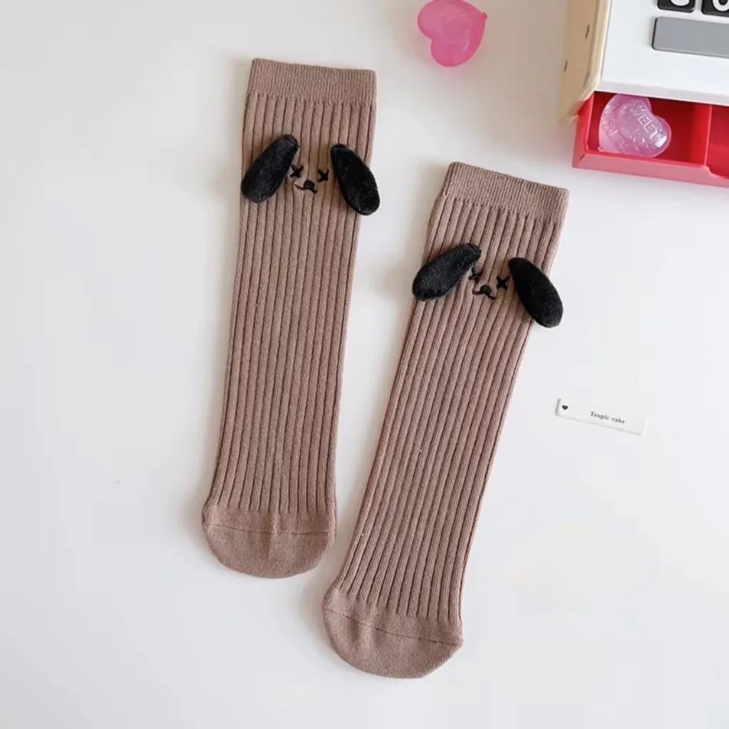 Children Baby Girls Knee High Long Socks Cotton Cute 3D Dog Ear Socks Kid Spring Clothing for Boy Girl Toddler Stockings