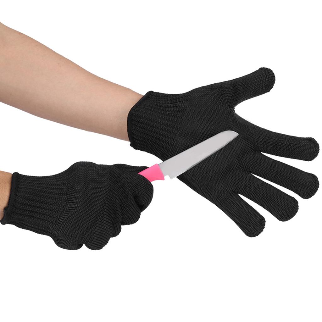 1 Pair Stainless Steel Mesh Cut Resistant Glove Safety Work Butcher Protection Tool