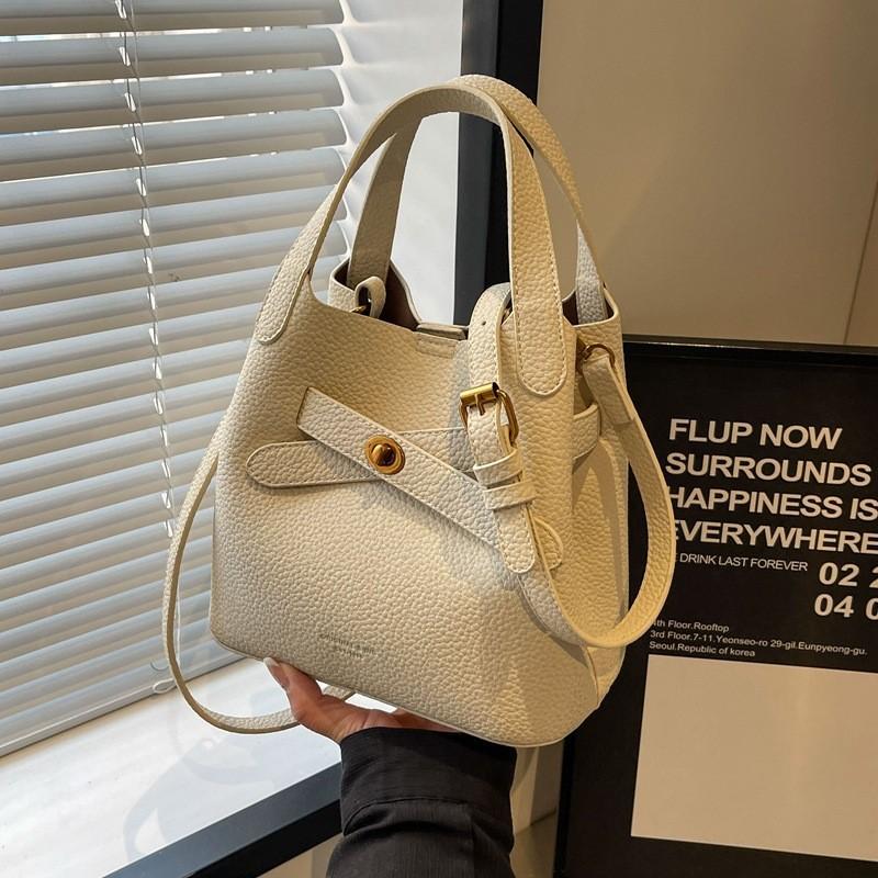Trendy 2024 New Spring Fashion Women's Pu Bucket Bag Korean Style Crossbody Handbag