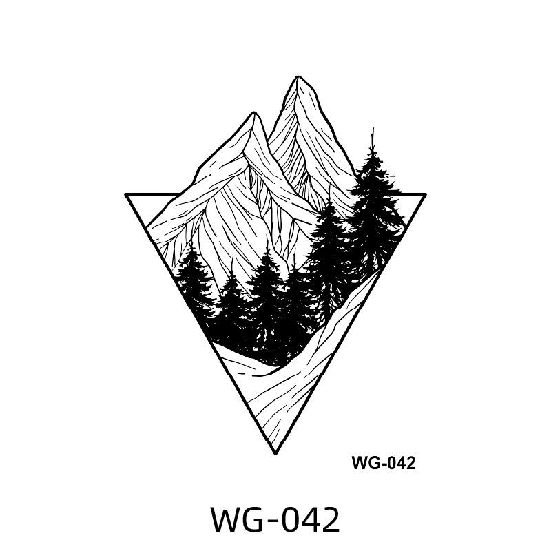 Waterproof Botanical Tattoo Stickers: Personalized Animal Designs, Non-Reflective, Long-Lasting, Waterless. 80x110 MM
