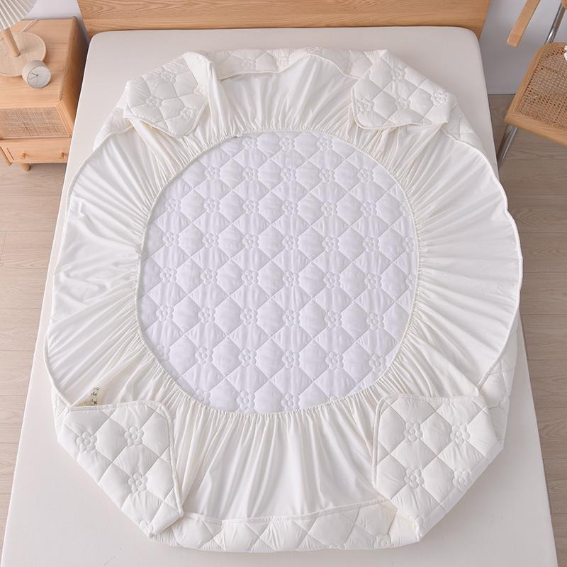 New Polyester Solid Color Lace Fitted Bed Skirt 90/120/150/180/200cm Full/Queen SizeLightweight, breathable and washable