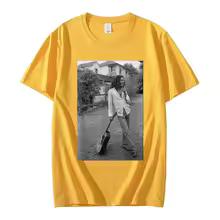 Bob Marley Black White Guitar Novelty T Shirt Summer Men Women Vintage Hip Hop Oversized Short Sleeve T-shirts Gothic Streetwear 7