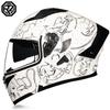 Orz-992-Motorcycle Helmet, Men's and Women's Open Face Helmet, Dual Mirror Motorcycle, Four Season Personalized Tail Wing
