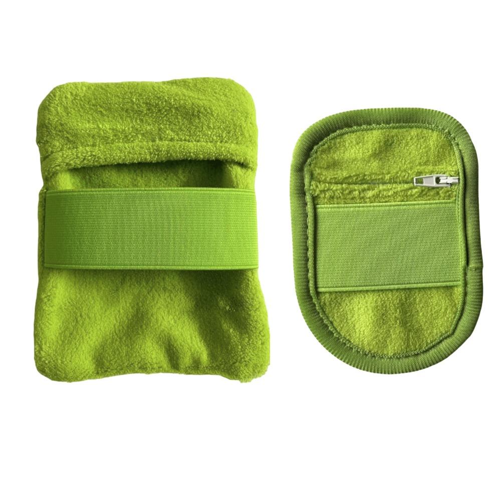 

2PCS Soft Sand Removal Bag Hand-washable Beach Sand Remover Compact Sand Removal Gloves Camping флуоресцентный зеленый