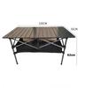 Portable Metal Roll-Up Folding Table for Camping, Picnic, and BBQ
