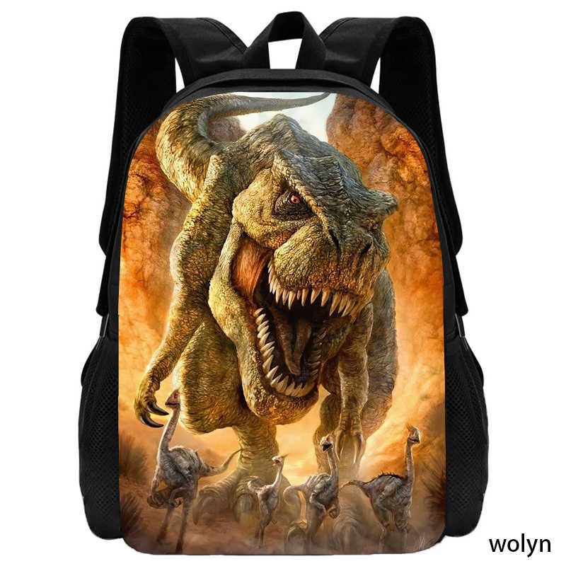Newly Dinosaur School Backpack,Children School Bags for Boys ,Light Weight Cartoon Animal Prints Child Backpack Satchel Durable
