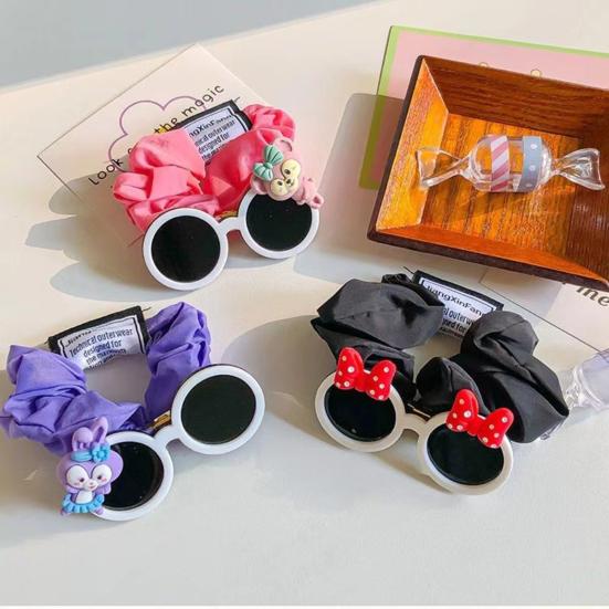 

Yousheng Hair Band Cute Cartoon Sunglasses Decor Hair Tie Exquisite Bright Color Kids Hair Bow Hair Accessory чёрный