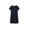 FILA Athletics Logo Letter Casual Sports Round Neck Short Sleeve Dress Women dresses Legendary-Blue A11W125307F-NV