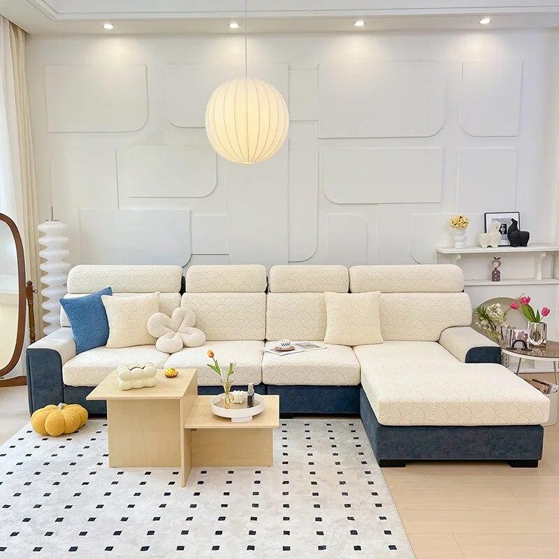 Fleeces Velvet Sofa Cover All-Season Universal Non-Slip Elastic Full Package Sofa Cushion Cover Chair Back Cover Towel