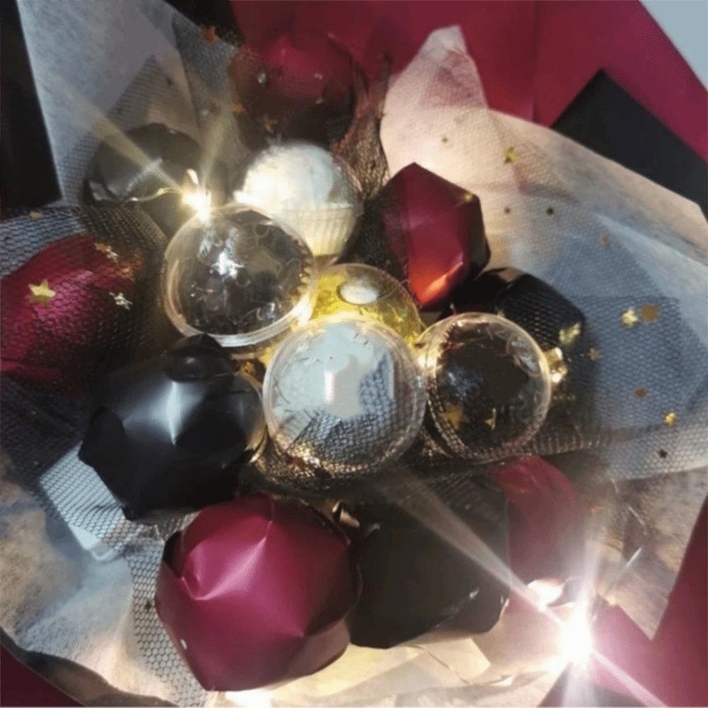 100pcs DIY Handmade Chocolate Flower Plate Box Plastic Chocolate Wrapper Case  Flower Shop