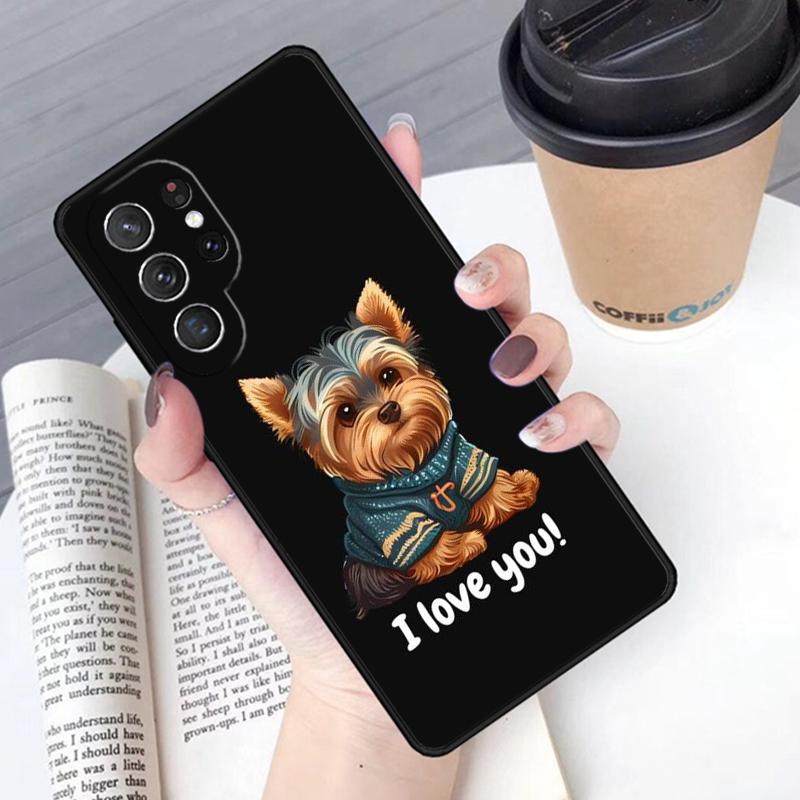 Yorkie Yorkshire Terrier Hund Welpe Handyhülle Cover Für Samsung Galaxy S24 S25 Ultra S21 S22 S10E Note 10 Plus Note 20 FE S23