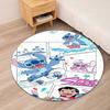 Stitch Printed Round Rug Carpet Chair Rug Area Rug Entryway Doormats,for Office Chair Living Room Bedroom Kitchen Room.