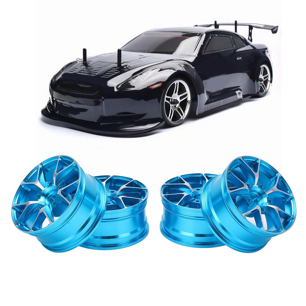 4Pcs RC Wheel Hub High Wear Resistance Aluminum Alloy Remote Control Car Accessories for 1Celsius10 Flat Sports Car