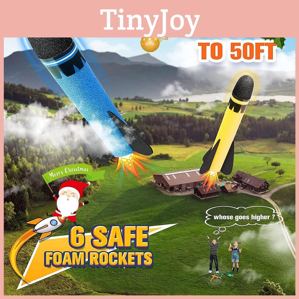 Kid-friendly Colorful Outdoor Toy Foot-powered Glowing Rocket Launcher For Fun Adventures