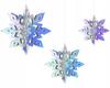 Iridescent 3D Snowflakes Decorations 6 Pieces-7086