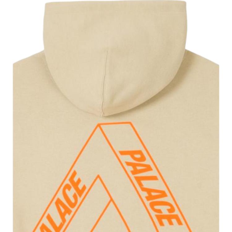 Palace Glow Tri-Ferg Hood Stoney Grey Unisex Tops P27CS173